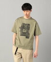 【SALE/30%OFF】β MEN 窓柄プリント Tシャツ コムサメン トップス カットソー・Tシャツ カーキグリーン ホワイト【送料無料】