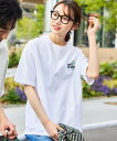 【SALE/51%OFF】FREAK'S STORE GELLLION/ゲルリオン リラックスフィット ワンポイント クルーネック Tシャツ/GEL OP 【限定展開】 25SS フリークスストア トップス カットソー・Tシャツ グレー ホワイト ベージュ ブラック