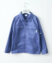 and D.petitmain 【Penfield】KIDS Wポケットシャツジャケット ナルミヤオンライン ジャケット・アウター ブルゾン・ジャンパー ブルー グリーン