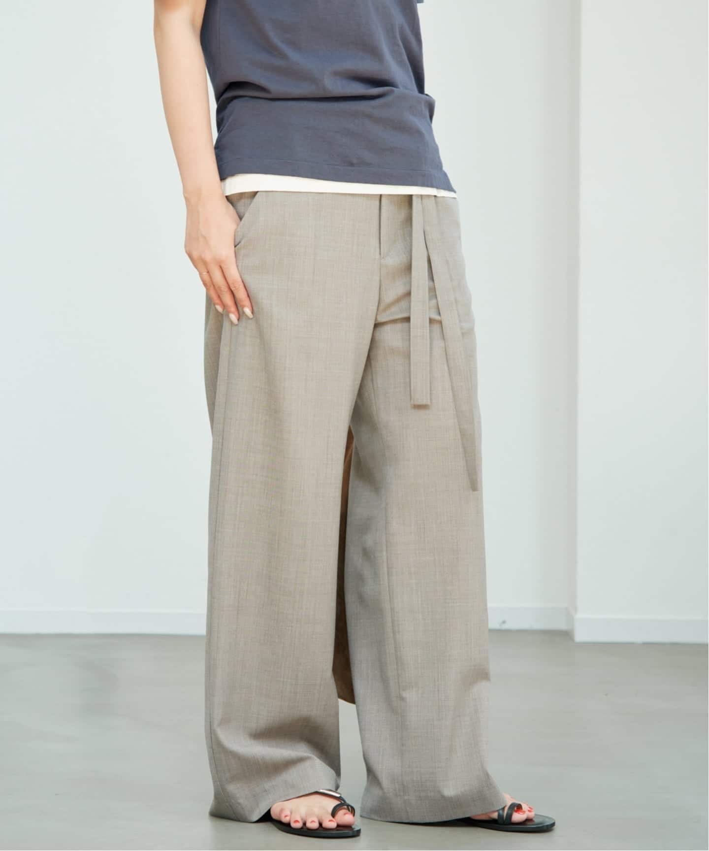 plage R'IAM SEMI EAZY パンツ プラージュ パンツ その他のパンツ グレー ブラック