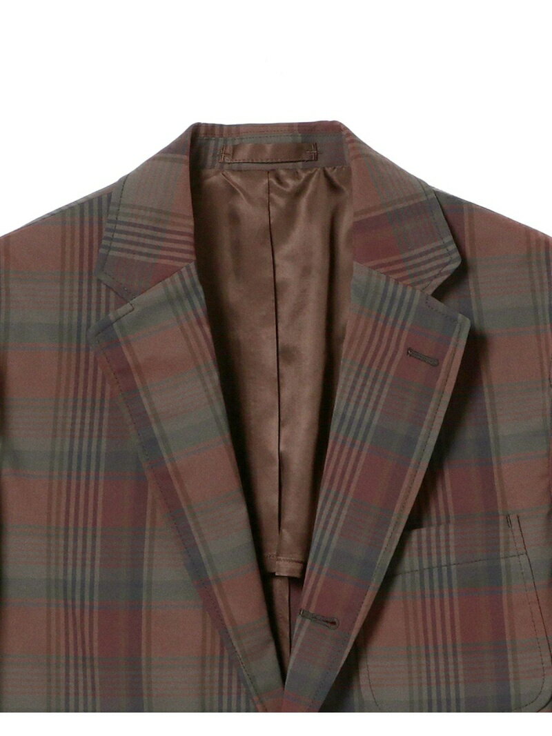 Dark Madras Sack Sport Coat 11-16-1743-887: Burgundy