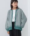 【SALE／20%OFF】BEAMS HEART WOMEN BEAMS HEART / 2WAY ジャカード カーディガン ビームス ハート トップス カーディガン グリーン ブラック ブラウン【送料無料】