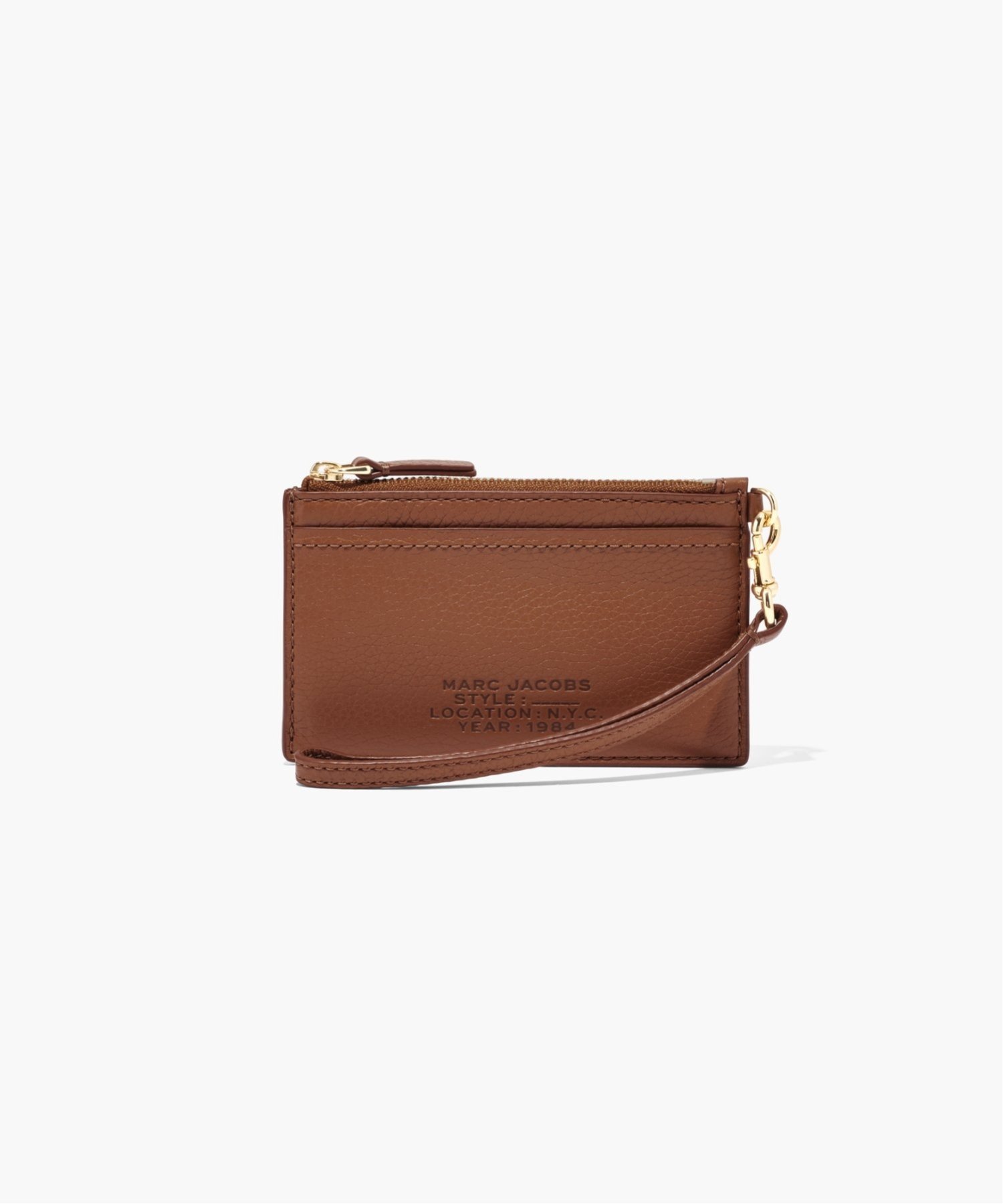 マークジェイコブス ポーチ（レディース） MARC JACOBS 【公式】THE LEATHER TOP ZIP WRISTLET WALLET/ザ レザー トップ ジップ リストレット ウォレット マーク ジェイコブス 財布・ポーチ・ケース 財布 ブラウン【送料無料】