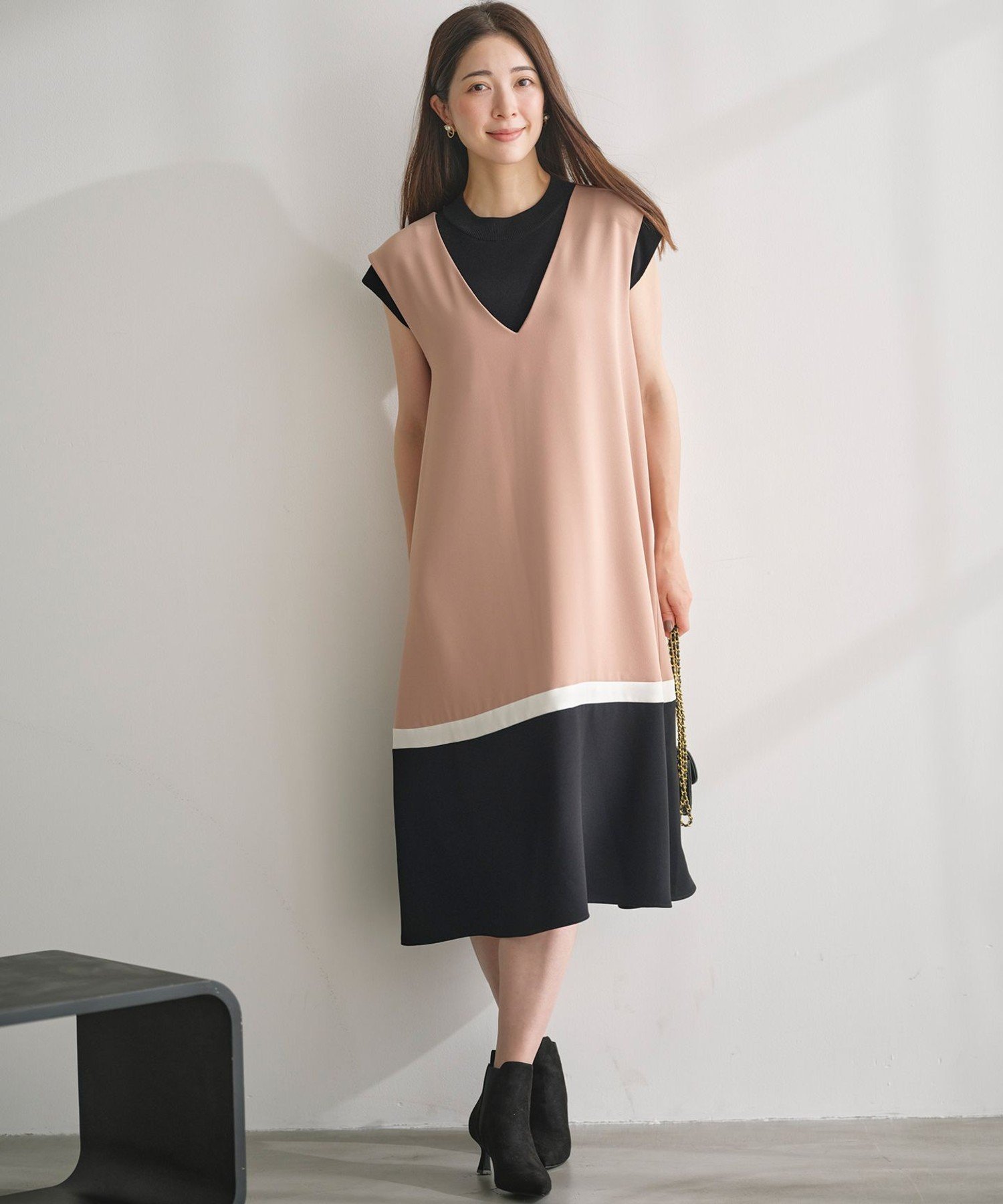 【SALE／30%OFF】組曲 S 【2SET・WEB限定】バイカラー ジャンスカニットセット クミキョク ジャケット..