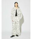 【SALE/20%OFF】MIDIUMISOLID MIDIUMISOLID プリントワイドイージーパンツ マーコート パンツ その他のパンツ ホワイト グレー...