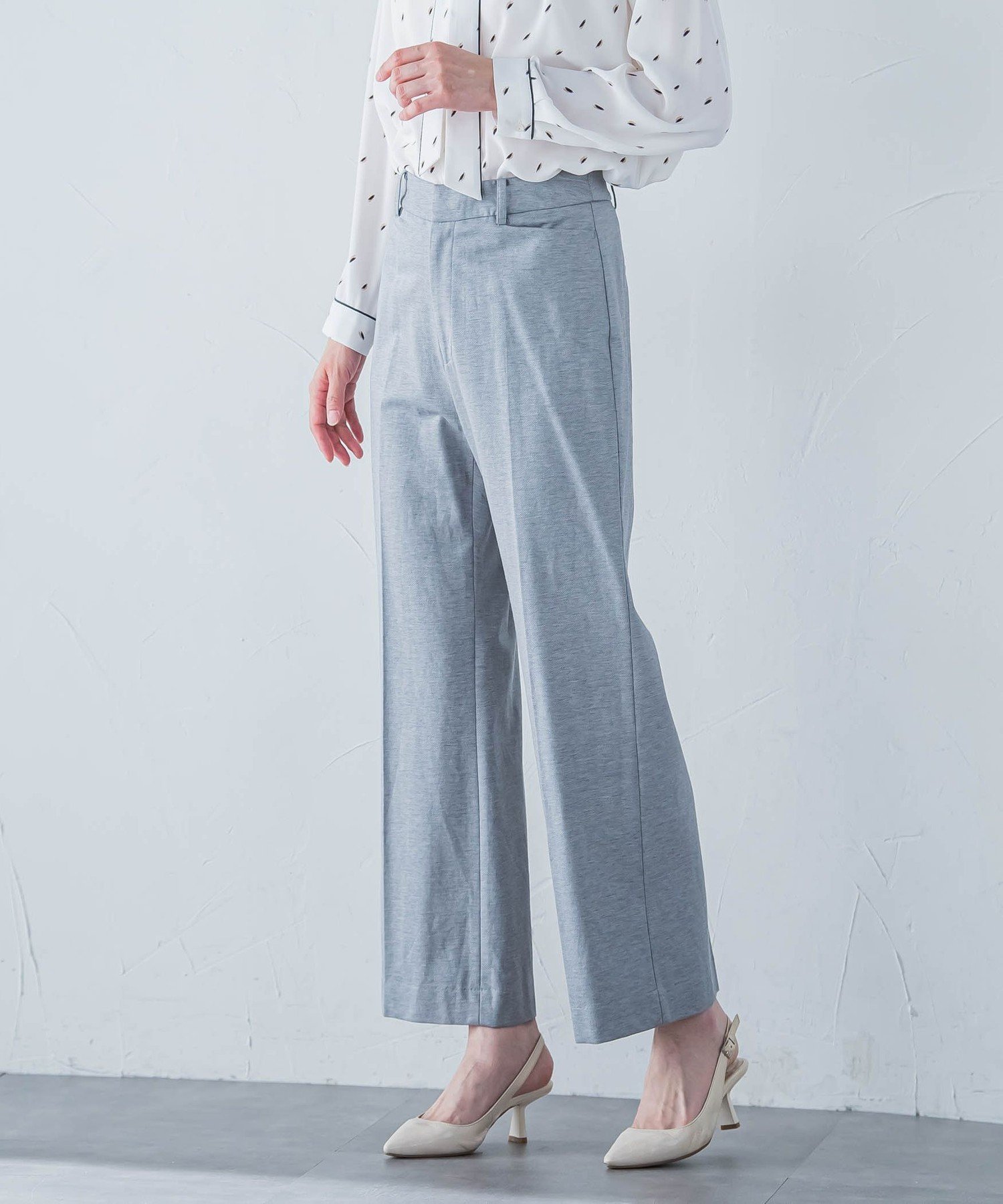 LAUTREAMONT コンフォートストレートワイドパンツ≪洗濯機で洗える/セットアップ対応≫ ロートレアモン パンツ その他のパンツ ネイビー