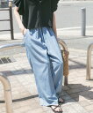 URBAN RESEARCH ITEMS レーヨンデニムワイドパンツ アーバンリサーチアイテムズ パンツ ジーンズ・デニムパンツ【送料無料】