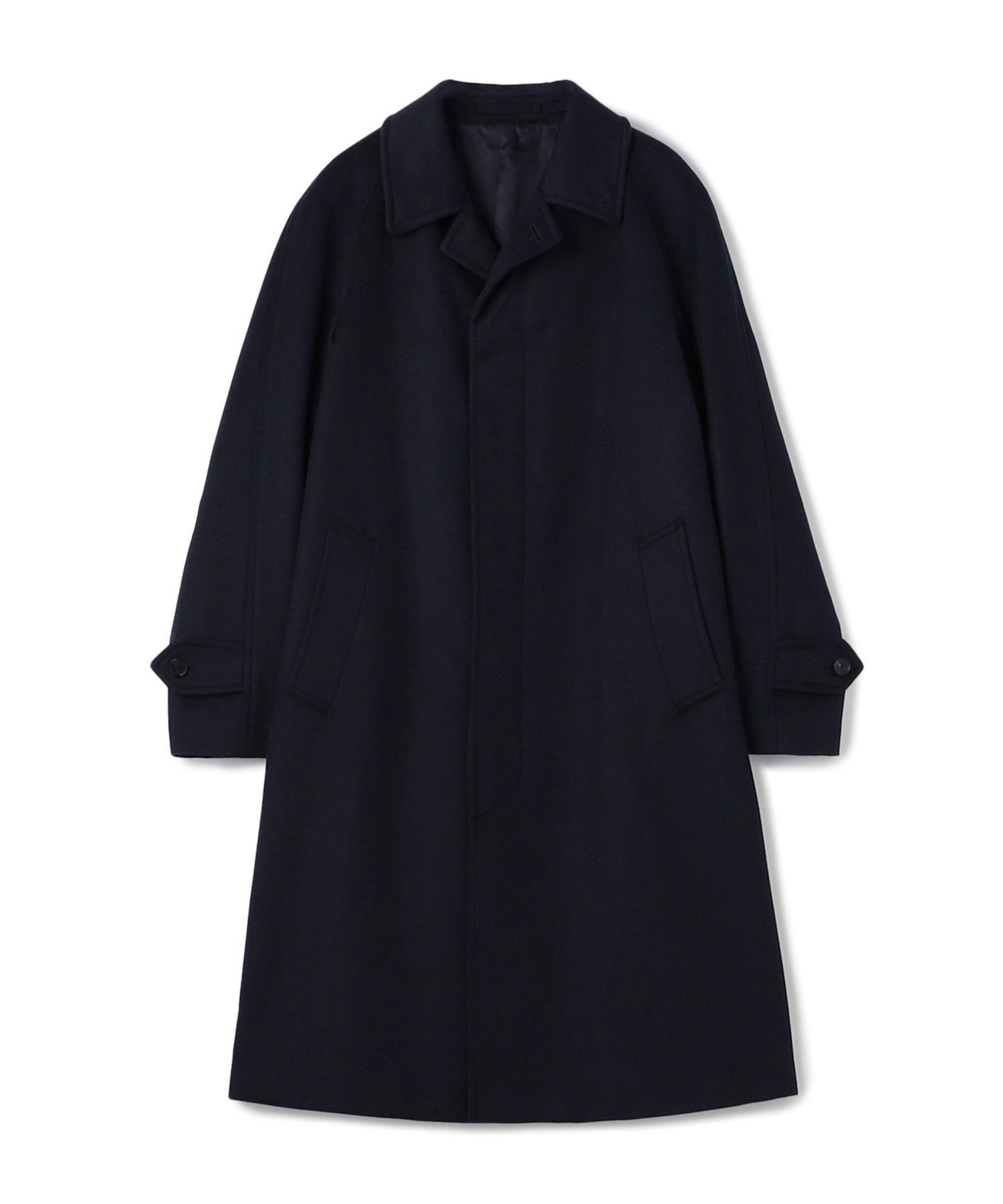 TOMORROWLAND MEN SUPER160'Sウール バルカラーコート トゥモローランド ジャケット・アウター ステンカラーコート カーキグリーン ネイ...