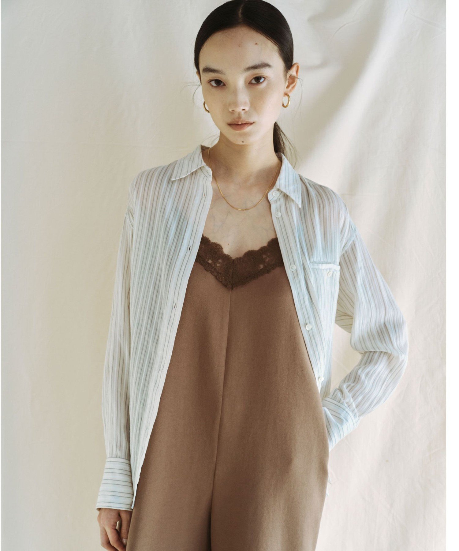 【SALE／20%OFF】UNITED ARROWS green label relaxing ＜SEASONAL COLLECTION＞ストライプ シアー シャツ ユナイテッドアローズ グリーンレーベルリラクシング トップス シャツ・ブラウス【送料無料】