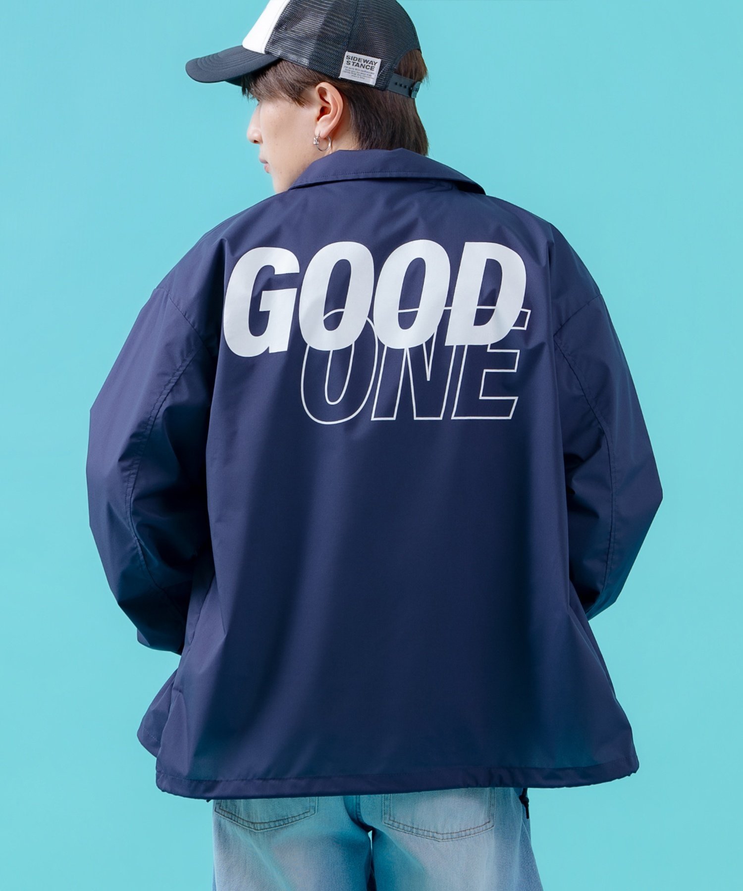 【SALE／10%OFF】SIDEWAY STANCE SIDEWAY STANCE サイドウェイスタンス HAVE A GOOD ONE コーチジャケット インプローブス ジャケット・アウター ナイロンジャケット ネイビー ブラック【送料無料】