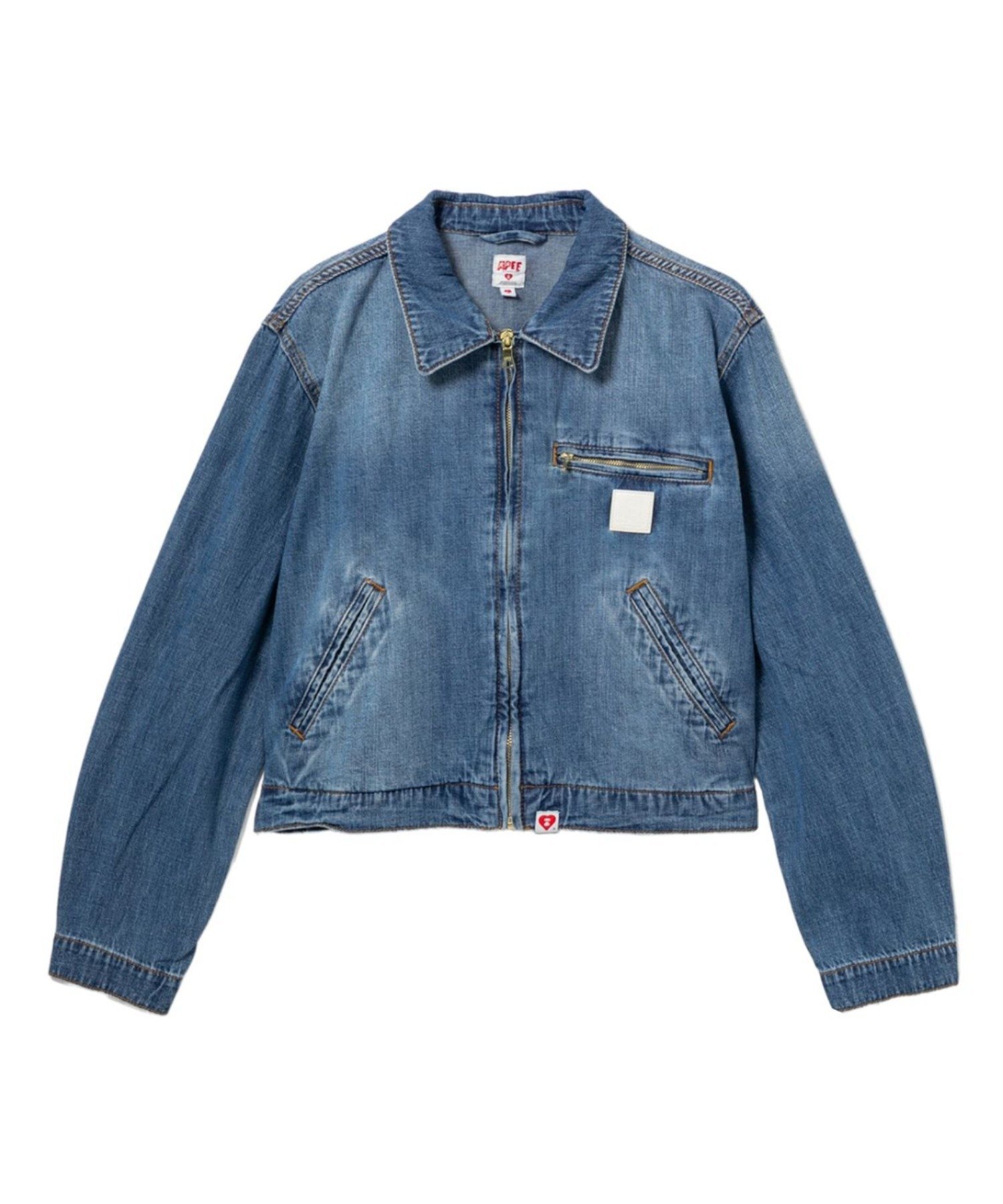 A BATHING APE WORKER DENIM JACKET ア ベイシング エイプ ジャケット・アウター ブルゾン・ジャンパー ネイビー【送料無料】