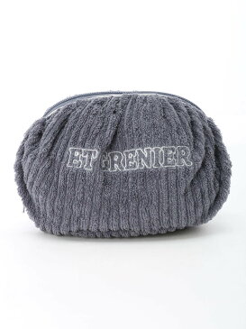 【SALE/52%OFF】Et grenier by Samansa Mos2 針抜きパイル刺繍ラウンドポーチ サマンサモスモス バッグ バッグその他 ホワイト イエロー ブルー