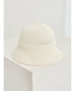 【SALE/30%OFF】earth music&ecology クロシェハット アースミュージック&エコロジー 帽子 ハット ブラック ピンク ホワイト