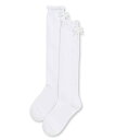 BeBe バックリボン透かし編みハイソックス(15~24cm) ベベ オンライン ストア 靴下・レッグウェア 靴下 ホワイト