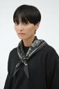 MARGARET HOWELL GRAPHIC BANDANA SCARF マーガレット・ハウエル ファッション雑貨 スカーフ・バンダナ ブラック カーキグリー...