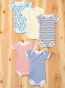 【SALE／30%OFF】PETIT BATEAU (K)ボーダー&プリント半袖ボディ5枚組 プチバトー カットソー【RBA_S】【RBA_E】【送料無料】