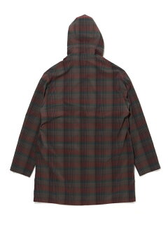 Dark Madras Hooded Coat 11-19-1346-887: Burgundy Dark Madras Hooded Coat 11-19-1346-887: Burgundy