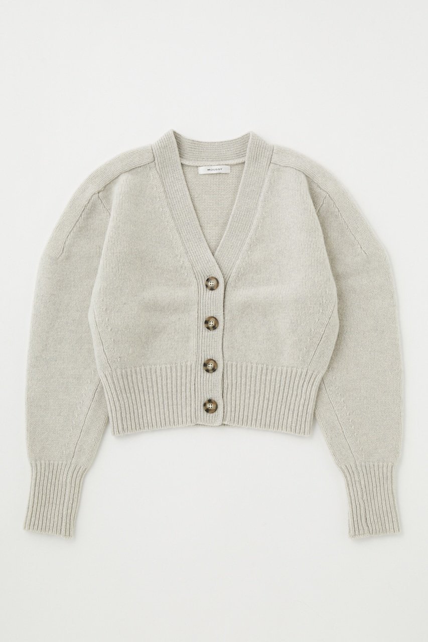 【SALE／55%OFF】MOUSSY WOOL PUFF SLEEVE カーディガン マウジー トップス カーディガン ホワイト ブラック グレー【送料無料】のサムネイル