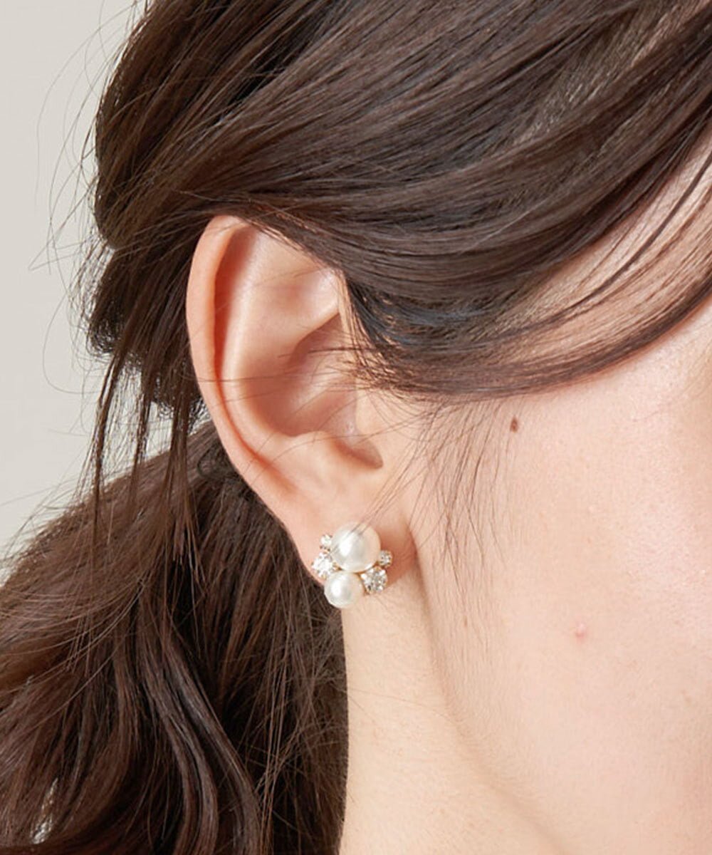 ビジュー 【SALE／10%OFF】a.v.v パール調ビジューピアス アー・ヴェ・ヴェ アクセサリー・腕時計 ピアス ゴールド