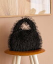 【SALE/50%OFF】ROPE' PICNIC PASSAGE フリンジファーワンハンドルバッグ ロペピクニック バッグ ハンドバッグ ベージュ ブラック