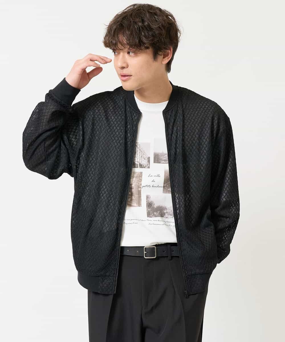 【SALE／49%OFF】a.v.v 【洗濯機で洗える/吸水速乾】ダイヤシアーリブブルゾン アー・ヴェ・ヴェ ジャケット・アウター その他のジャケット・アウター ブラック【送料無料】
