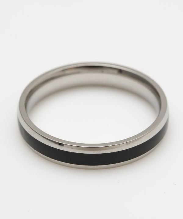 チャイハネ シンプルラインMEN'Sリング アミナコレクション アクセサリー・腕時計 リング・指輪 ブラック ホワイト