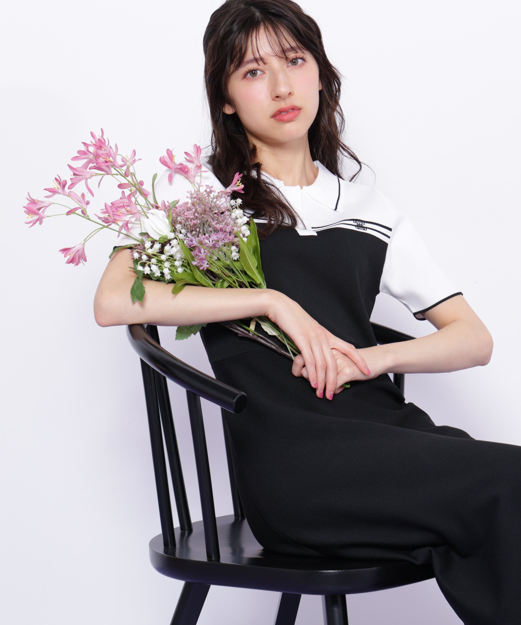 【SALE／20%OFF】JILL by JILL STUART 配色切り替えポロシャツワンピース ジル バイ ジル スチュアート ワンピース・ドレス ワンピース ネイビー ホワイト【送料無料】