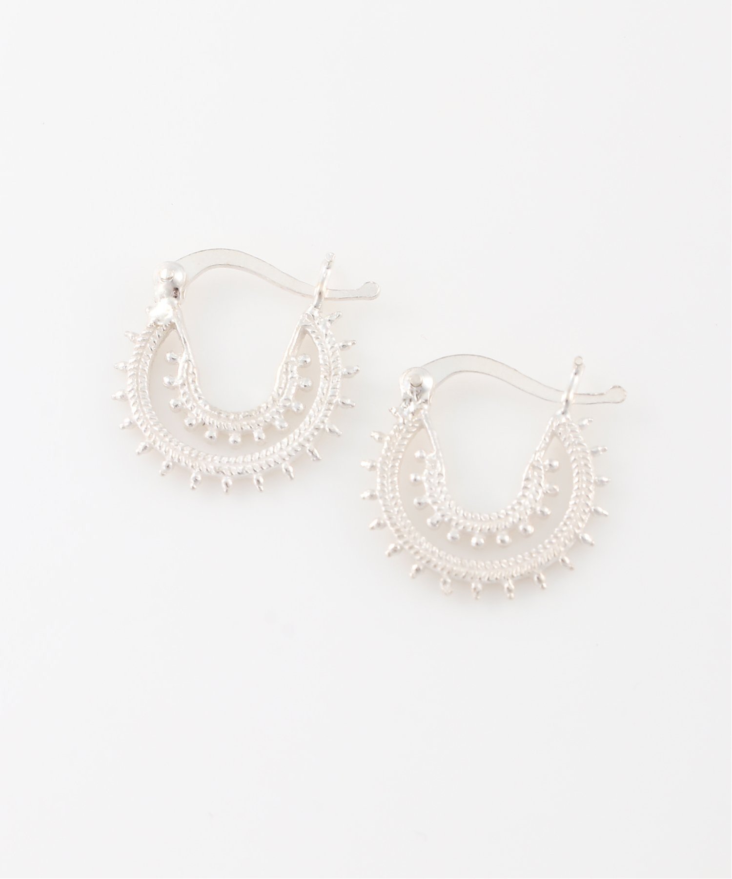 SCALABLANCHE SCALABLANCHE/(W)エスニックサークルピアス(SV925) スカラ アクセサリー・腕時計 ピアス シルバー【送料無料】