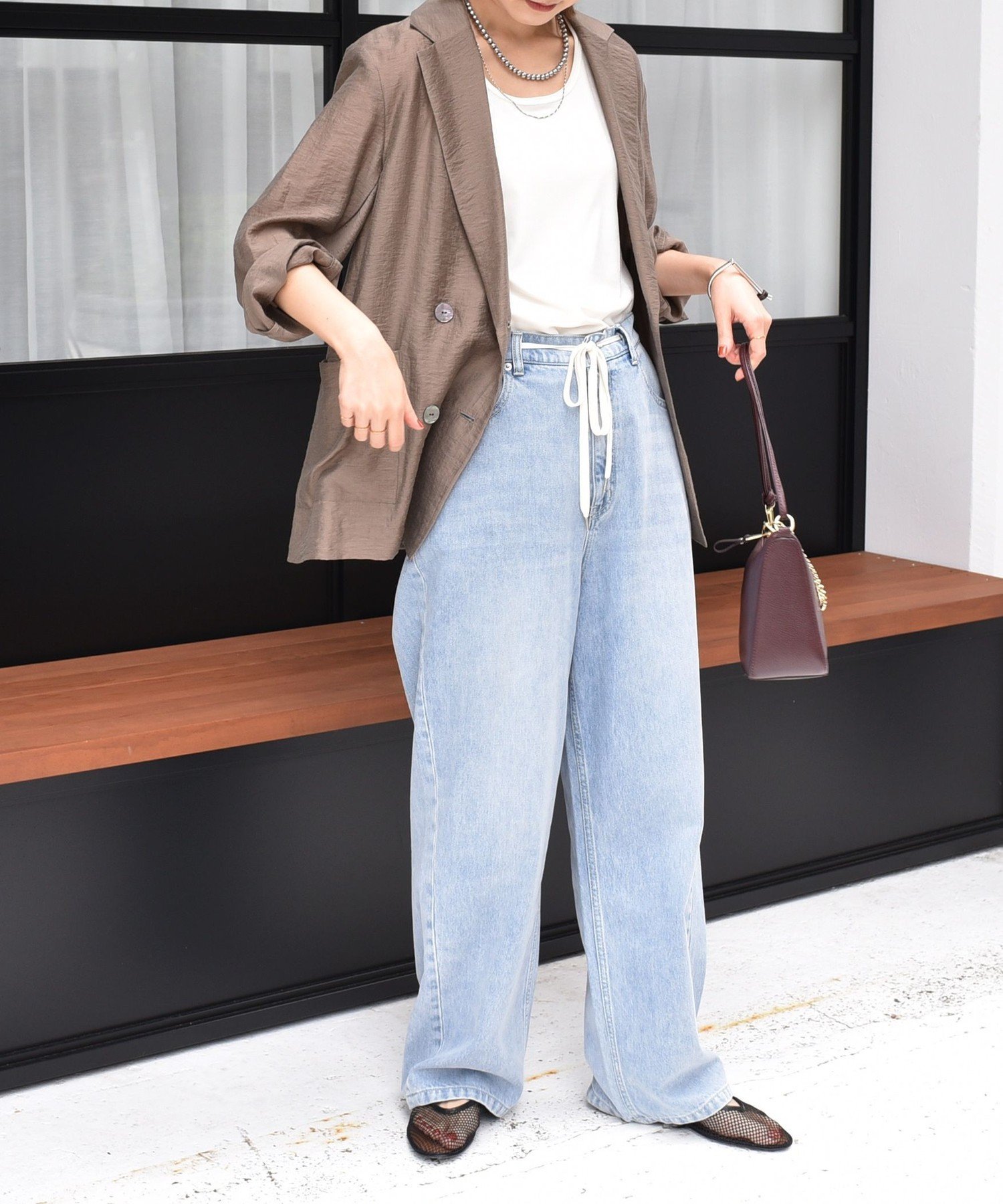【SALE／30%OFF】SHIPS WOMEN ＜洗濯機可能＞ドロスト イージー デニム パンツ シップス パンツ ジーンズ・デニムパンツ ブルー【送料無料】
