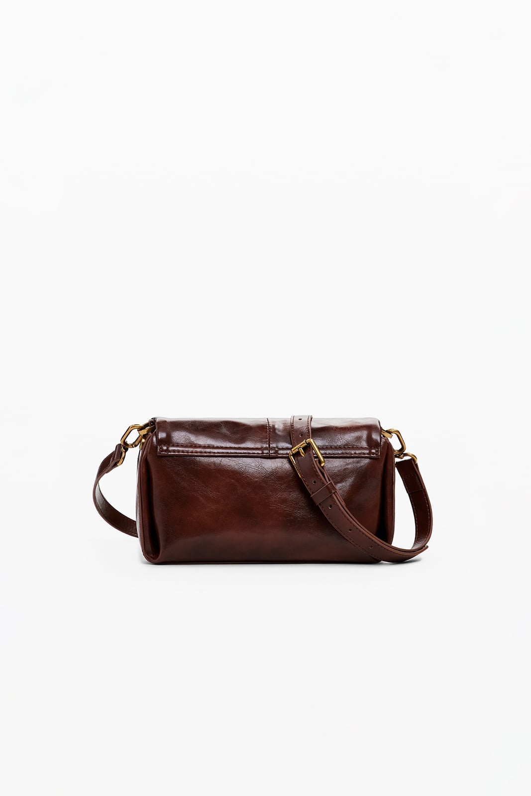 フラワーモチーフ付きギャザーハンドルショルダーバッグ デシグアル バッグ ハンドバッグ ブラウン