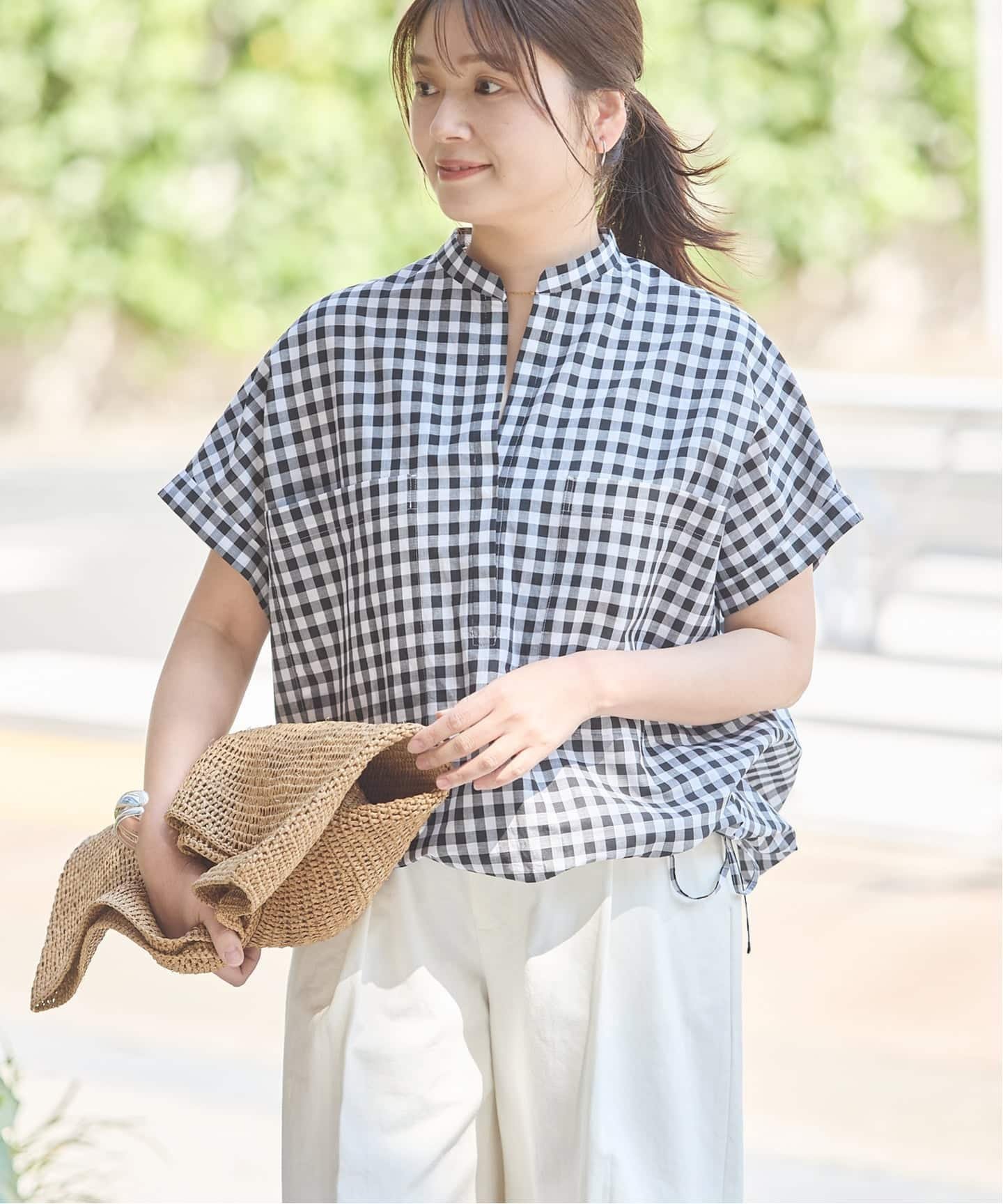 JOURNAL STANDARD 《追加2》ハードマンズリネンコットンフレンチスリーブスキッパーシャツ ジャーナル スタンダード トップス シャツ・ブラウス ホワイト ブラック ネイビー
