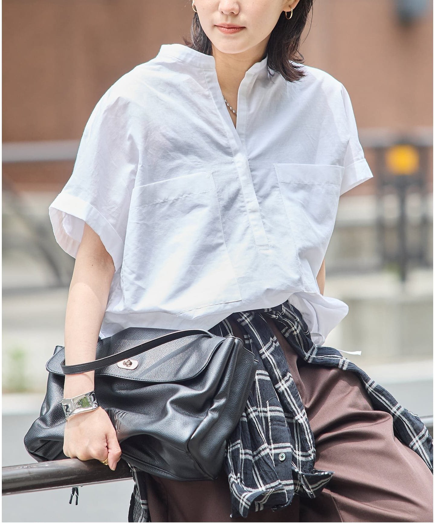 JOURNAL STANDARD 《追加2》ハードマンズリネンコットンフレンチスリーブスキッパーシャツ ジャーナル スタンダード トップス シャツ・ブラウス ホワイト ブラック ネイビー