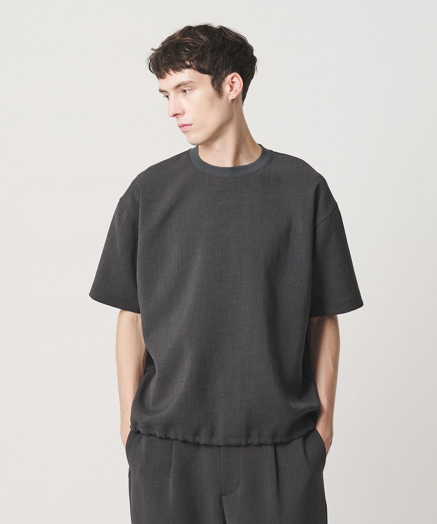 DUAL PACK 3.0 アジャスト クルーネック Tシャツ ヨコストレッチ UVカット ウォッシャブル セットアップ対応 ビューティー＆ユース ユナイテッドアローズ トップス カットソー・Tシャツ ブラック グレー