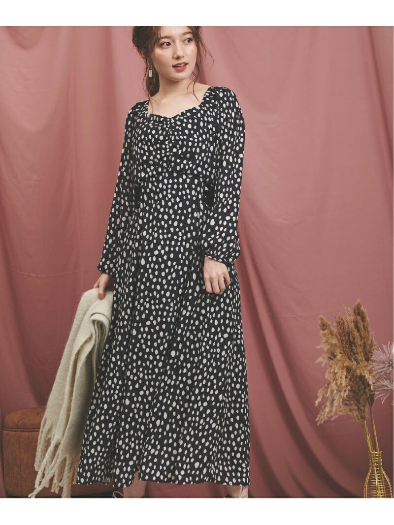 【SALE／70%OFF】Noela ダルメシアン柄ワンピ ノエラ ワンピース・ドレス その他のワンピース・ドレス ブラウン ブラック ベージュ【送料無料】のサムネイル