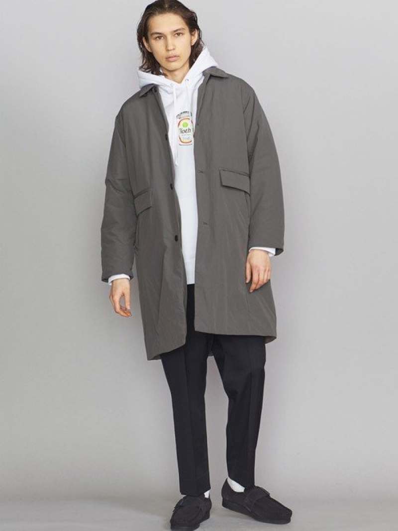 【SALE／70%OFF】BEAUTY & YOUTH UNITED ARROWS by パデット バルカラー コート 2 ユナイテッドアローズ アウトレット コート/ジャケット ステンカラーコート グレー ネイビー【送料無料】