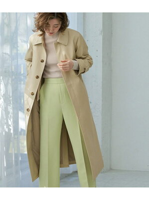 【SALE/50%OFF】ROPE' PICNIC フェイクレザーステンカラーコート ロペピクニック ジャケット・アウター ステンカラーコート ベージュ ブラウン【送料無料】
