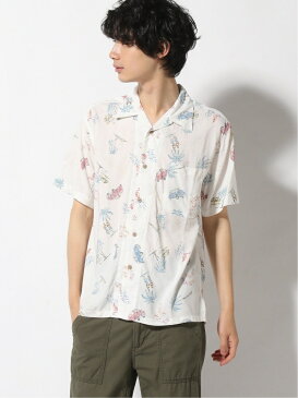 【SALE/16%OFF】SEAVAN SEAVAN/(M)接触冷感 レーヨンアロハシャツ ジーンズメイト シャツ/ブラウス 半袖シャツ ブラック ホワイト グレー ブラウン グリーン ピンク ブルー