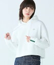 LACOSTE ワイド クロップドフードスウェット ラコステ トップス スウェット トレーナー ホワイト ブラック グリーン ベージュ ブルー ピンク オレンジ【送料無料】