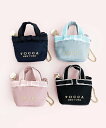 TOCCA 【新色に大人なベージュカラーが追加 】BICOLOR RIBBON MINI CHARM ミニチャームポーチ トッカ 財布 ポーチ ケース ポーチ ブラック ピンク ベージュ ブルー ネイビー【送料無料】