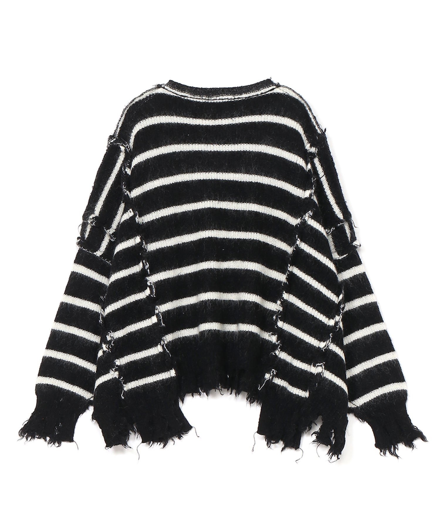 【SALE／30%OFF】DISCOVERED DISCOVERED/(U)DOCKING WIDE BORDER KNIT ディスカバード トップス ニット ブラック ホワイト【送料無料】