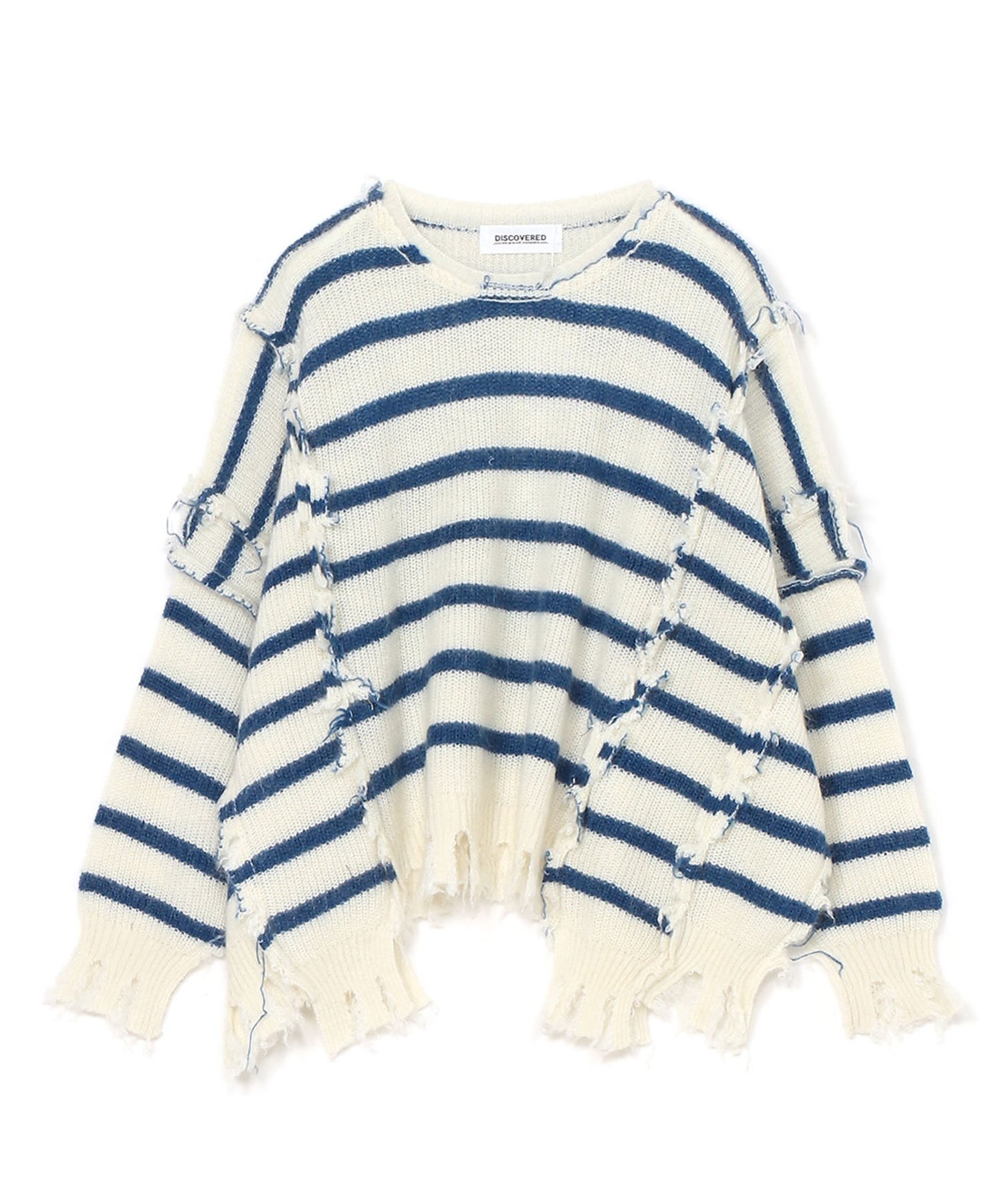【SALE／30%OFF】DISCOVERED DISCOVERED/(U)DOCKING WIDE BORDER KNIT ディスカバード トップス ニット ブラック ホワイト【送料無料】
