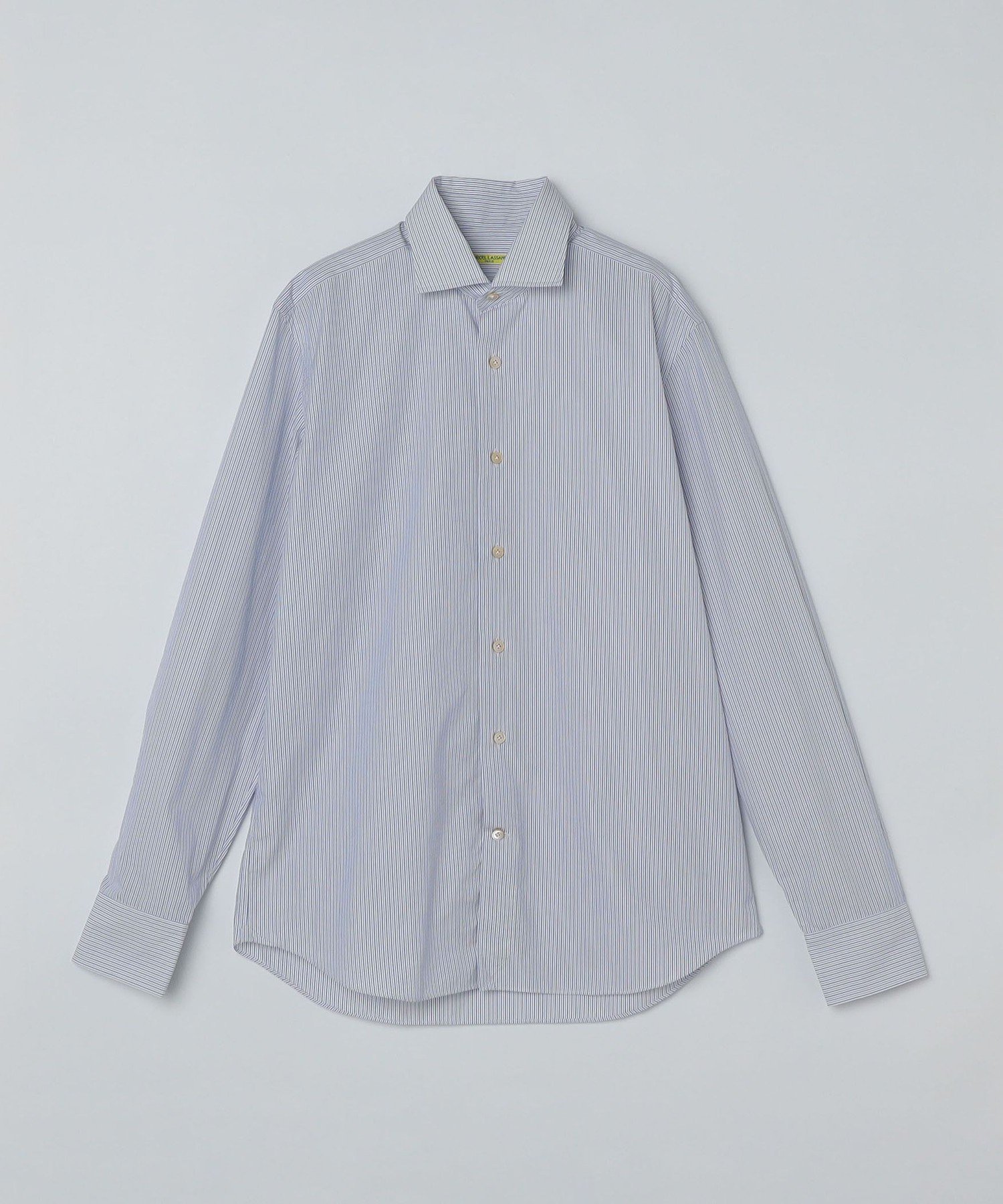 【SALE／50%OFF】SHIPS MEN MARCEL LASSANCE: WIDE COTTON POPLIN STRIPE SHIRT シップス トップス シャツ・ブラウス パープル ブルー【送料無料】