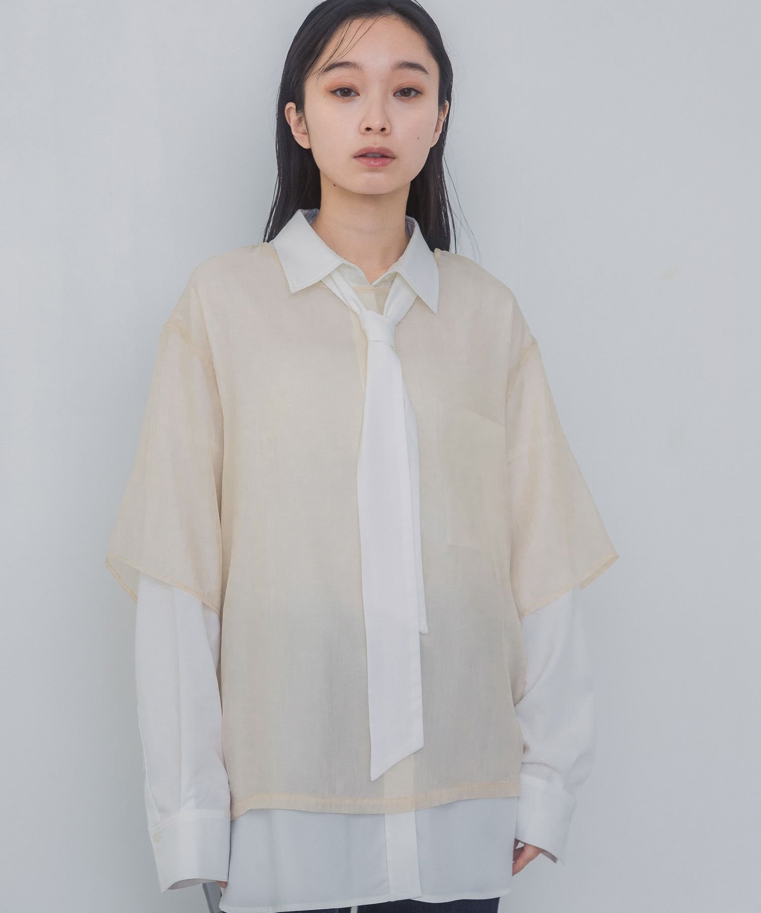 【SALE／60%OFF】JEANASIS カラーシアープルオーバーSS ジーナシス トップス カットソー・Tシャツ グレー ベージュ ブルー