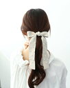 Three Four Time Three Four Time/ドットパールリボンヘアゴム スリーフォータイム ヘアアクセサリー ヘアゴム ベージュ ブラック