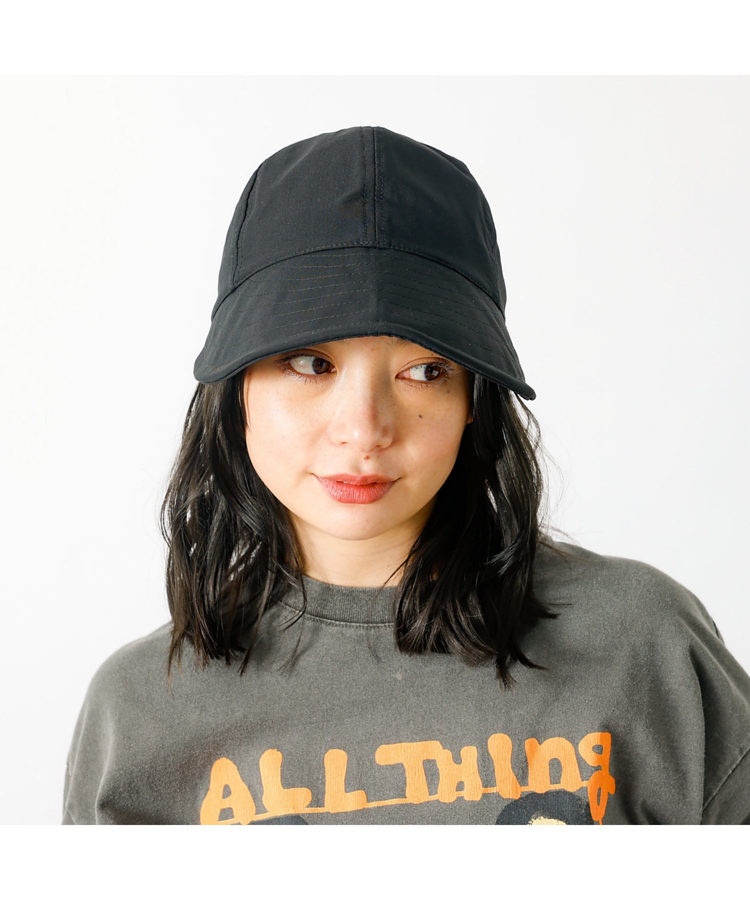 Rouge vif la cle 【Ruben/ルーベン】フェイクナイロンデイリーキャップ(つば深め)【WEB限定 ルージュ・ヴィフ ラクレ 帽子 ハット グレー ベージュ ブラック