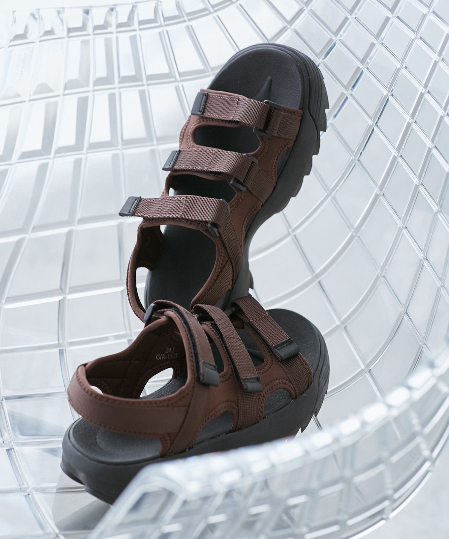 【SALE／30%OFF】ROPE' PICNIC PASSAGE ボリュームソールスニーカーサンダル ロペピクニック シューズ・靴 サンダル ブラック【送料無料】