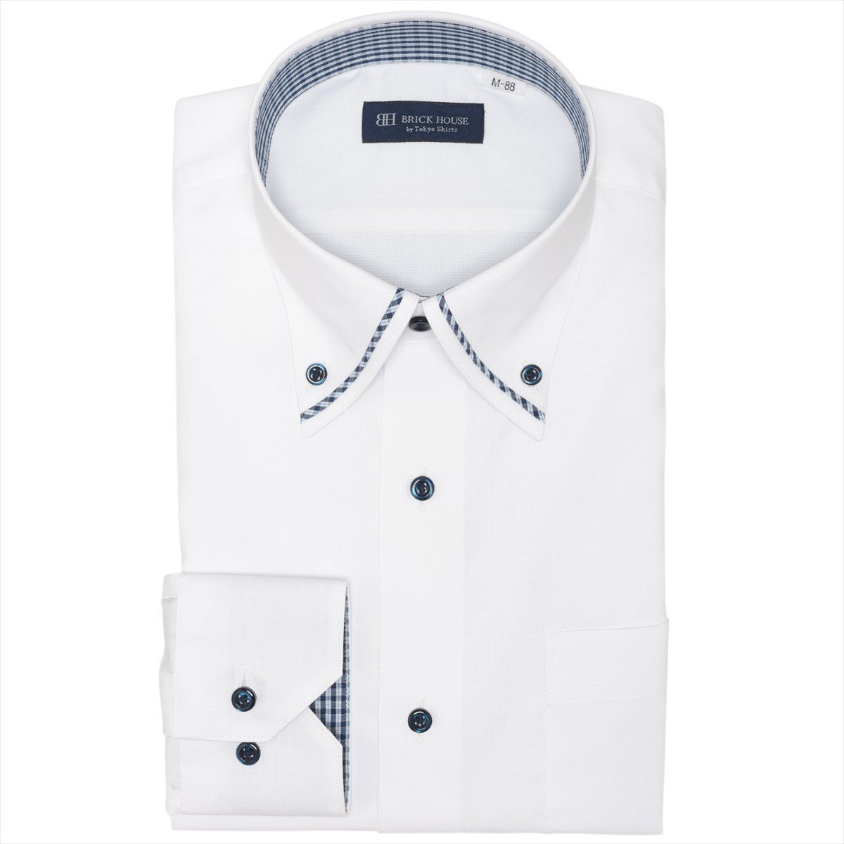 【SALE／55%OFF】BRICK HOUSE by Tokyo Shirts 【透け防止・大きいサイズ】 ボタンダウン 長袖 形態安定 ワイシャツ BM01J301AB13B1S-90 トーキョーシャツ スーツ・フォーマル Yシャツ・カッターシャツ ホワイト