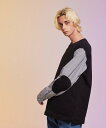 rehacer Fusion Stripe SW Cutsew レアセル トップス カットソー Tシャツ ブラック グレー ネイビー【送料無料】