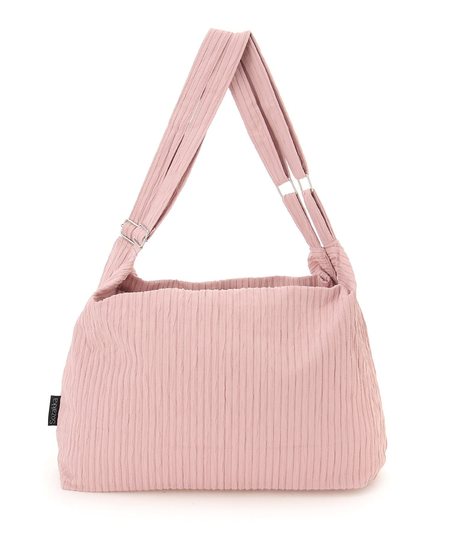 Mignonjour Mignonjour/(W)シンプル2wayバッグ ミニョントレフル ルームヨンマルサンセレクティッド バッグ トートバッグ ブラック ホワイト グレー ピンク