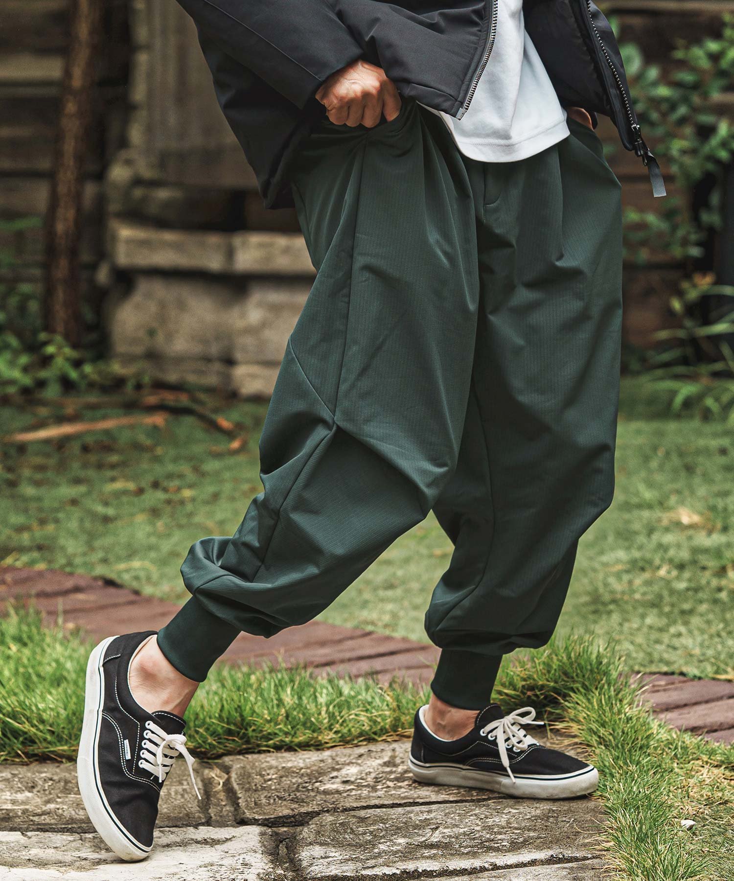 CAMBIO　カンビオ　グリーン ドレーピングワイドリブパンツ 楽天市場】CAMBIO（ズボン・パンツ｜メンズファッション）の通販